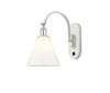 Berkshire - 1 Light - 8 inch - White Polished Chrome - Sconce (518-1W-WPC-GBC-81)