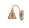 Smithfield - 1 Light - 7 inch - Brushed Brass - Sconce (518-1W-BB-M8-LED)