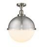 Hampden - 1 Light - 13 inch - Brushed Satin Nickel - Semi-Flush Mount (517-1CH-SN-HFS-121-SN)