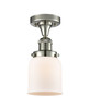 Bell - 1 Light - 5 inch - Polished Nickel - Semi-Flush Mount (517-1CH-PN-G51)
