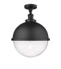 Hampden - 1 Light - 13 inch - Matte Black - Semi-Flush Mount (517-1CH-BK-HFS-124-BK-LED)