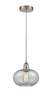 Gorham - 1 Light - 10 inch - Brushed Satin Nickel - Cord hung - Mini Pendant (616-1P-SN-G247-LED)
