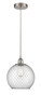 Farmhouse Chicken Wire - 1 Light - 10 inch - Brushed Satin Nickel - Cord hung - Mini Pendant (616-1P-SN-G122-10CSN)