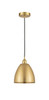 Bristol - 1 Light - 9 inch - Satin Gold - Cord hung - Mini Pendant (616-1P-SG-MBD-9-SG-LED)