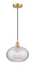 Ithaca - 1 Light - 12 inch - Satin Gold - Cord hung - Mini Pendant (616-1P-SG-G555-12CL)