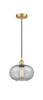 Gorham - 1 Light - 10 inch - Satin Gold - Cord hung - Mini Pendant (616-1P-SG-G247)