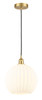 White Venetian - 1 Light - 12 inch - Satin Gold - Cord Hung - Mini Pendant (616-1P-SG-G1217-12WV)