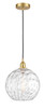 Athens Water Glass - 1 Light - 12 inch - Satin Gold - Cord hung - Mini Pendant (616-1P-SG-G1215-12-LED)