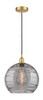 Athens Deco Swirl - 1 Light - 14 inch - Satin Gold - Cord hung - Pendant (616-1P-SG-G1213-14SM)