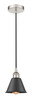 Smithfield - 1 Light - 7 inch - Polished Nickel - Cord hung - Mini Pendant (616-1P-PN-M8-BK-LED)