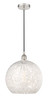White Mouchette - 1 Light - 14 inch - Polished Nickel - Cord Hung - Pendant (616-1P-PN-G1216-14WM)