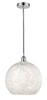 White Mouchette - 1 Light - 14 inch - Polished Chrome - Cord Hung - Pendant (616-1P-PC-G1216-14WM)
