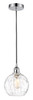 Athens Water Glass - 1 Light - 8 inch - Polished Chrome - Cord hung - Mini Pendant (616-1P-PC-G1215-8)