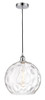 Athens Water Glass - 1 Light - 13 inch - Polished Chrome - Cord hung - Pendant (616-1P-PC-G1215-14)