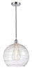 Athens Deco Swirl - 1 Light - 14 inch - Polished Chrome - Cord hung - Pendant (616-1P-PC-G1213-14-LED)
