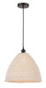 Bristol Natural - 1 Light - 6 inch - Oil Rubbed Bronze - Cord hung - Mini Pendant (616-1P-OB-NBD-16-NAT)