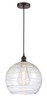 Athens Deco Swirl - 1 Light - 14 inch - Oil Rubbed Bronze - Cord hung - Pendant (616-1P-OB-G1213-14-LED)