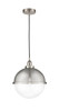 Hampden - 1 Light - 13 inch - Brushed Satin Nickel - Cord hung - Pendant (616-1PH-SN-HFS-122-SN)