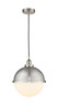Hampden - 1 Light - 13 inch - Brushed Satin Nickel - Cord hung - Pendant (616-1PH-SN-HFS-121-SN-LED)