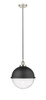 Edison - 1 Light - 13 inch - Polished Nickel - Mini Pendant (616-1PH-PN-HFS-124-BK)