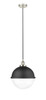 Edison - 1 Light - 13 inch - Polished Nickel - Mini Pendant (616-1PH-PN-HFS-122-BK)