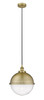 Hampden - 1 Light - 13 inch - Brushed Brass - Cord hung - Pendant (616-1PH-BB-HFS-124-BB)