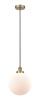 Beacon - 1 Light - 12 inch - Antique Brass - Cord hung - Mini Pendant (616-1PH-AB-G201-12)