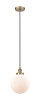 Beacon - 1 Light - 10 inch - Antique Brass - Cord hung - Mini Pendant (616-1PH-AB-G201-10)