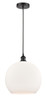 Athens - 1 Light - 14 inch - Matte Black - Cord hung - Pendant (616-1P-BK-G121-14-LED)