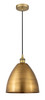 Bristol - 1 Light - 12 inch - Brushed Brass - Cord hung - Mini Pendant (616-1P-BB-MBD-12-BB-LED)