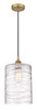 Cobbleskill - 1 Light - 9 inch - Brushed Brass - Cord hung - Mini Pendant (616-1P-BB-G1113-L)