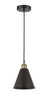 Berkshire - 1 Light - 8 inch - Black Antique Brass - Cord hung - Mini Pendant (616-1P-BAB-MBC-8-BK)