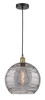 Athens Deco Swirl - 1 Light - 14 inch - Black Antique Brass - Cord hung - Pendant (616-1P-BAB-G1213-14SM)