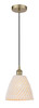 Bristol Natural - 1 Light - 6 inch - Antique Brass - Cord hung - Mini Pendant (616-1P-AB-NBD-9-NAT)
