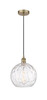 Athens Water Glass - 1 Light - 10 inch - Antique Brass - Cord hung - Mini Pendant (616-1P-AB-G1215-10)