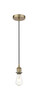 Edison - 1 Light - 2 inch - Antique Brass - Cord hung - Mini Pendant (616-1P-AB-LED)