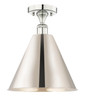 Berkshire - 1 Light - 12 inch - Polished Nickel - Semi-Flush Mount (616-1F-PN-MBC-12-PN)