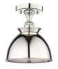 Adirondack - 1 Light - 8 inch - Polished Nickel - Semi-Flush Mount (616-1F-PN-M14-PN)