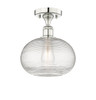 Ithaca - 1 Light - 10 inch - Polished Nickel - Semi-Flush Mount (616-1F-PN-G555-10CL)