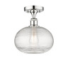 Ithaca - 1 Light - 10 inch - Polished Chrome - Semi-Flush Mount (616-1F-PC-G555-10CL)