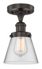 Cone - 1 Light - 6 inch - Oil Rubbed Bronze - Semi-Flush Mount (616-1F-OB-G62)