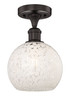 White Mouchette - 1 Light - 8 inch - Oil Rubbed Bronze - Semi-Flush Mount (616-1F-OB-G1216-8WM)
