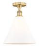 Berkshire - 1 Light - 12 inch - Brushed Brass - Semi-Flush Mount (616-1F-BB-GBC-121)