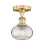 Ithaca - 1 Light - 6 inch - Brushed Brass - Semi-Flush Mount (616-1F-BB-G555-6CL)