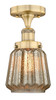 Chatham - 1 Light - 7 inch - Brushed Brass - Semi-Flush Mount (616-1F-BB-G146)