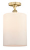 Cobbleskill - 1 Light - 9 inch - Brushed Brass - Semi-Flush Mount (616-1F-BB-G111-L)