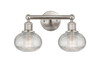 Ithaca - 2 Light - 15 inch - Brushed Satin Nickel - Bath Vanity Light (616-2W-SN-G555-6CL)