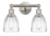 Brookfield - 2 Light - 15 inch - Brushed Satin Nickel - Bath Vanity Light (616-2W-SN-G442)