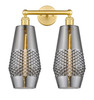 Windham - 2 Light - 16 inch - Satin Gold - Bath Vanity Light (616-2W-SG-G683-7)