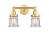 Canton - 2 Light - 14 inch - Satin Gold - Bath Vanity Light (616-2W-SG-G184S)